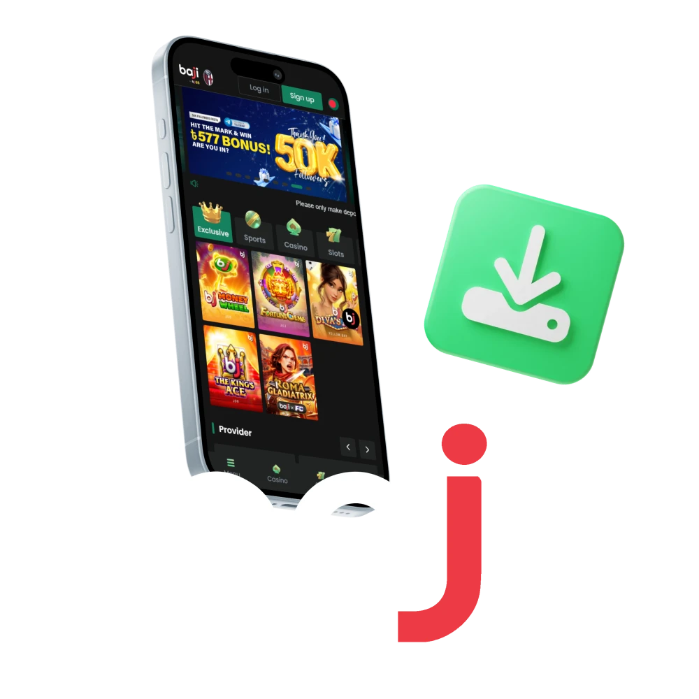 Download Baji app for Android and iOS devices.