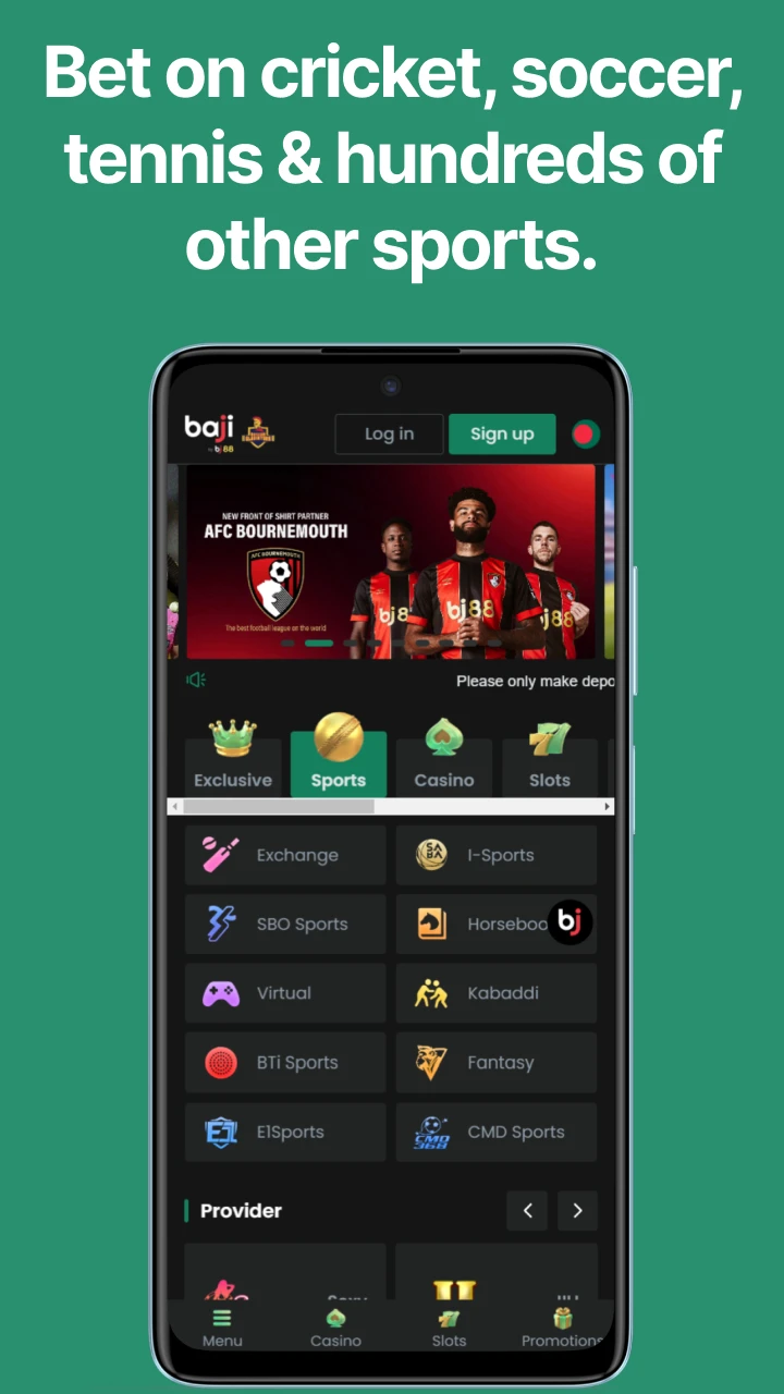 Place bets on a range of sports on the Baji platform.