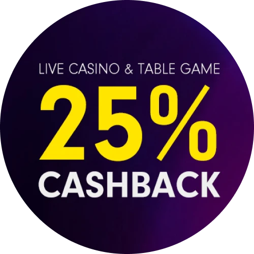 Learn about the 25% Live Casino & Table Cashback bonus at Baji.