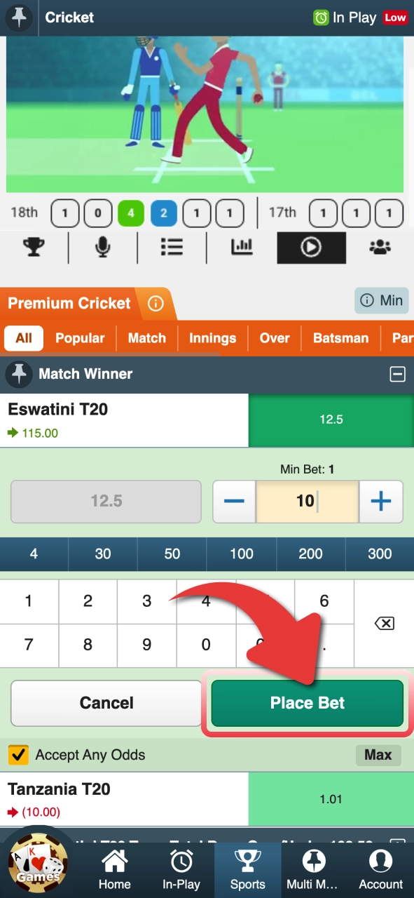 Confirm your wager on Baji and place your bet instantly with fast settlement and quick payouts.